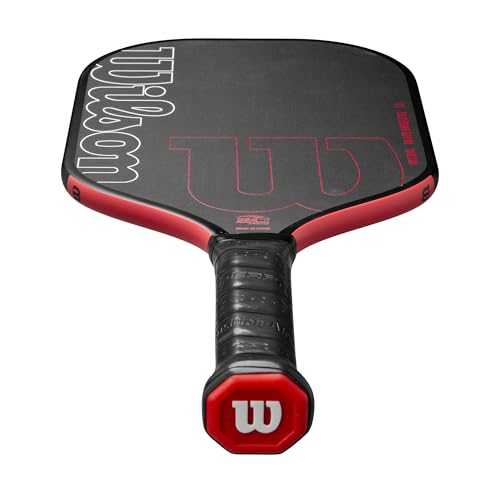 Wilson Blaze Edgeless 13 Pickleball Paddle - Black/Red, Grip Size 2-4 1/4"