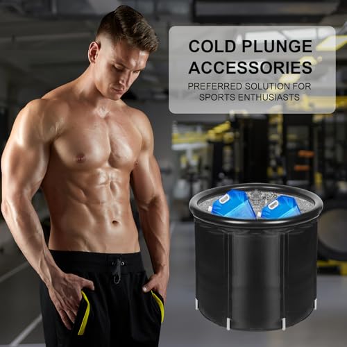 4 PCS Ice Bath Bags, Reusable Bathtub Freezer Water Bag, 5L Cold Plunge Tub Accessories, Ice Baths at Home, Muscle Recovery for Athletes, Portable Ice Barrel Cold Therapy