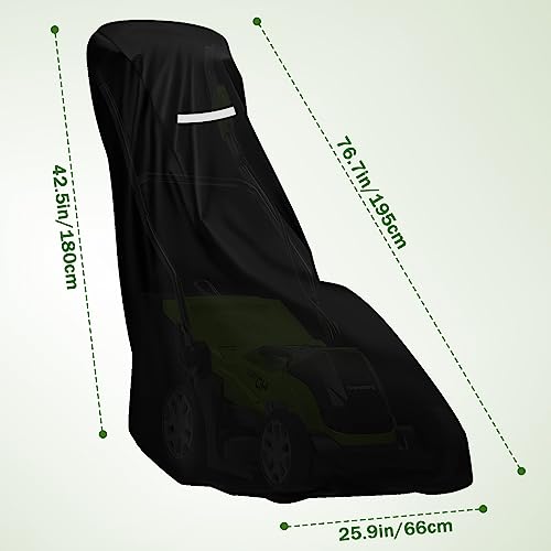 Lawn Mower Cover,Heavy Duty 420D Polyester Oxford Push Mower Cover,Waterproof,UV Protection Universal Fit Push Lawn Mower with Drawstring & Cover Storage Bag,Lawnmower Covers for Outdoor Waterproof