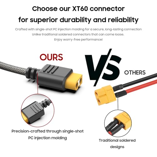 CASIMY XT60 Extension Charging Cable DC Car Charger to Car Cigarette Lighter Plug Compatible with EF ECOFLOW Delta River Bluetti EB55 Anker 757 767 Portable Power Station Solar Generator DC Adapter