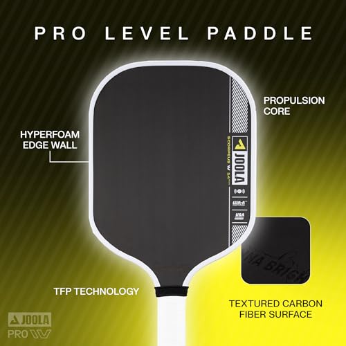JOOLA Anna Bright Scorpeus Pro IV 14mm Pickleball Paddle - Tech Flex Power - Elongated Shape - Reach - Propulsion Core Increases Power & Touch - UPA-A Certified - USAP Approved - NFC Chip Enabled.