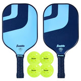 Franklin Sports Pickleball Paddle and Ball Set - (2) Fiberglass Paddles + (4) X-40 Balls - USA Pickleball (USAP) Approved - 2 Player Set