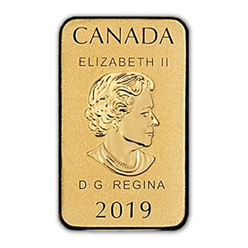 2019 1/10 oz RCM Gold Bar Coin by the Royal Canadian Mint Brilliant Uncirculated with Certificate of Authenticity $25 BU