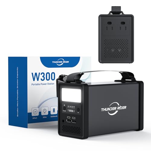 Portable Power Station 300W, 299Wh Solar Generator with 4.38lbs Ultralight Design, Pure Sine Wave AC Outlet Backup Lithium Battery for CPAP Camping RV Home Emergency