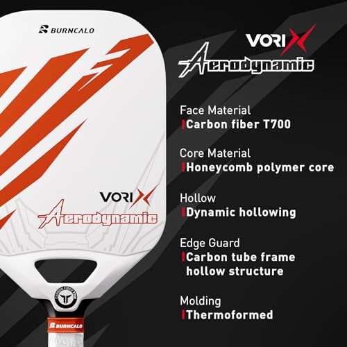 T700 Carbon Fiber Pickleball Paddle – Lightweight 7.8oz | 14mm Thermoformed Honeycomb Core | Edgeless Design | High Spin & Power | for Intermediate Players