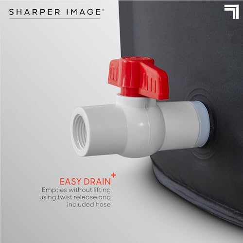 Sharper Image Insulated Ice Bath Cold Plunge Tub with Lid, 31.5" x 29.5", Portable Inflatable Bathtub, Helps Boost Energy & Muscle Recovery, Cold Therapy for Athletes & Adults up to 6'5" & 250 Lbs