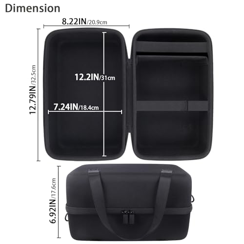 co2CREA Hard Travel Case Compatible with Anker SOLIX C300 / C200X Portable Power Station, Outdoor 288Wh LiFePO4 Battery 300W Solar Generator
