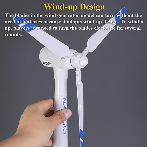 NEXTAKE Wind Turbine Model, 21.65 Inch Large Size Generator Windmill Toy Science Kit STEM Experiment With Wind-up Rotatable Blades