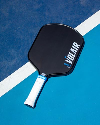 Volair Mach 2 Pickleball Paddle - 8.125" Wide - Spin, Control and Power - Carbon Fiber Surface - Polypropylene Honeycomb - USAP Approved - 14mm and 16mm Options (14mm)