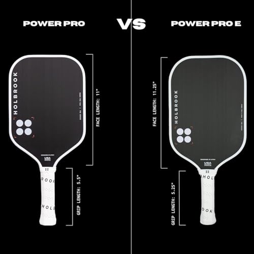 Holbrook Power Pro Elite Pickleball Paddle: USAPA Approved, Carbon Fiber Surface, Power, Control, Spin, Edgecraft Foam Polypropylene Honeycomb Core - 16mm