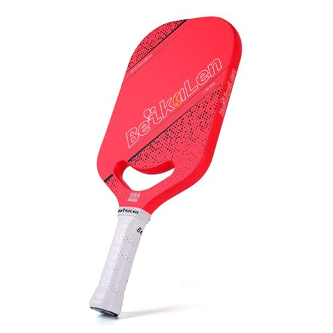 BKL BeikaLen USAPA Carbon Fiber Pickleball Paddle | T700 Carbon Friction Surface Pickleball Paddle | 20mm Honeycomb Core | The Pickle Ball Paddle Designed for Unmatched Control and Added Power RedN