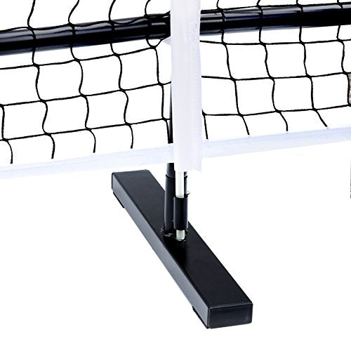 Amazin' Aces Portable Pickleball Net | Regulation Size, White Metal Frame with Tension Strap Net & Carry Bag for Easy Carry