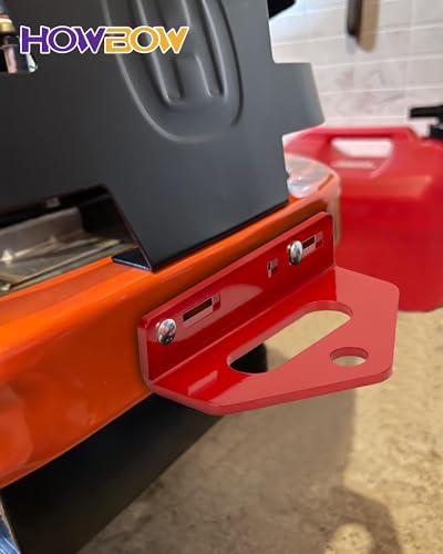 Zero Turn Mower Tow Hitch, 1/4"(6mm) Thick Heavy Duty Steel Universal Lawn Trailer Hitch 2"-5.1" Hole Center, Versatile Chain Slot Rugged Steel with Carriage Bolt Hardware Red