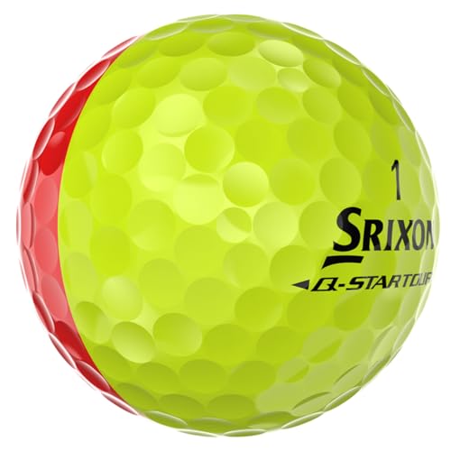 Srixon Q-Star Tour 6 Divide Golf Balls, Yellow/Red