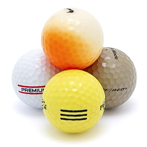 50 Recycled Golf Balls for Men - Hit-Away Bulk Used Golf Balls - Ideal for Practice & Range Sessions - Mixed Variety Shag Balls in Mesh Carry Bag