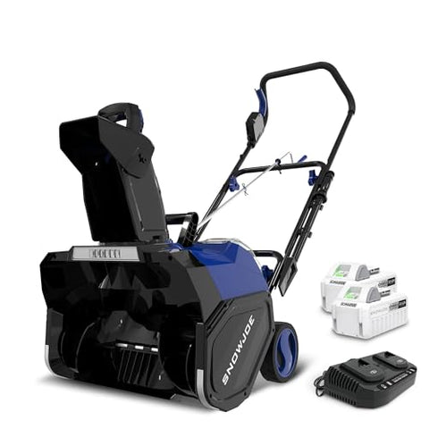 Snow Joe 24V IONMAX Cordless Snow Blower with Electric Engine Type for Yard, Lawn, Patio, Garden, and Outdoor Spaces, Blue, 24V-X2-SB18-GO