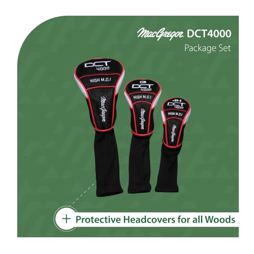 MacGregor Golf DCT4000 Golf Clubs Set with Bag (Graphite/Steel - 1 Inch Longer, 13 Pieces / 9 Clubs, Regular, Right)