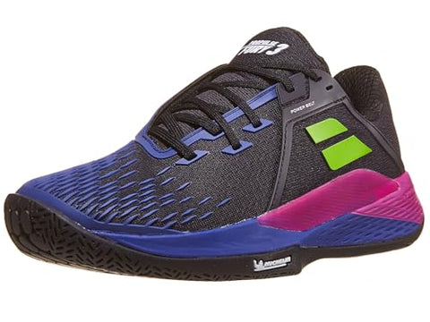 Babolat Men's Propulse Fury 3 All Court Tennis Shoes, Black/Dark Blue (Men's US Size 10)