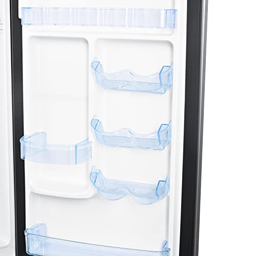 Avanti Apartment Refrigerator Freestanding Reversible Dual Doors Compact Design Full Fridge with Top Freezer, Adjustable Shelves, Full Range Temperature Control, with Crisper, 4.5-Cu.Ft, Metallic