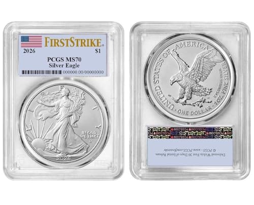 2026 $1 American Silver Eagle PCGS MS70 First Strike Flag Label