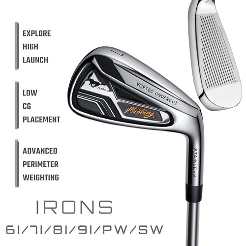 PGF Men's Mustang MK7 Complete Golf Club Package Set [Hand: Right] [Length: Standard] [Flex:Regular][14-Pieces]
