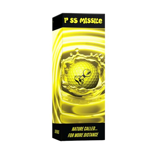 P*ss M*ssile Distance Golf Balls, Dozen - 4-Layer Design, High-Compression Core, and Surlyn Cover - Lower Spin & Ideal Trajectory for Longer, Straighter Shots (Yellow)