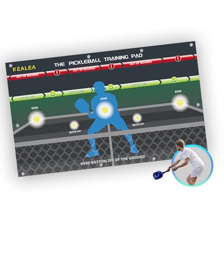 KEALEA Pickleball Training Pad, Practice Pickleball Dink Skill and Training Aid Equipment for Indoor and Outdoor Training Court