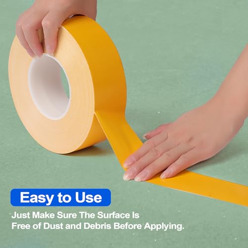 fdalas 2in x 262 FT Pickleball Court Tape for Outdoor,Pickleball Court Marking Kit,Temporary Floor Marking Tape Indoor,Yellow Court Fast Marking for Tennis,Badminton,Gym,Non-Reflective