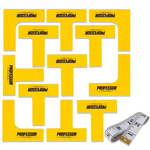 Professor Pickleball Court Marking Kit – Regulation Size Portable Pickleball Court Lines with Precision Tape Measure for Quick and Easy Setup – Perfect for Outdoor and On-The-Go Play