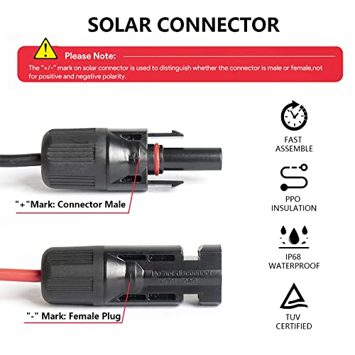 CASIMY DC 8mm/DC7909 Solar Generator Adapter Extension Cable to Solar Panel Renogy Ecoflow, for Jackery Explorer 500 1000 AIMTOM Rebel 440 BLUETTI EB3A AC180 EB70S Portable Power Station Backup 3.5M