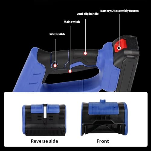 NOENNULL Cordless Snow Shovel, 12 Inch 500W Electric Snow Shovel with Nylon Roller Brush, Aluminum Telescopic Pipe Snow Removal Shovel with 30.5cm Clearing Width 4000mAh Li Battery for