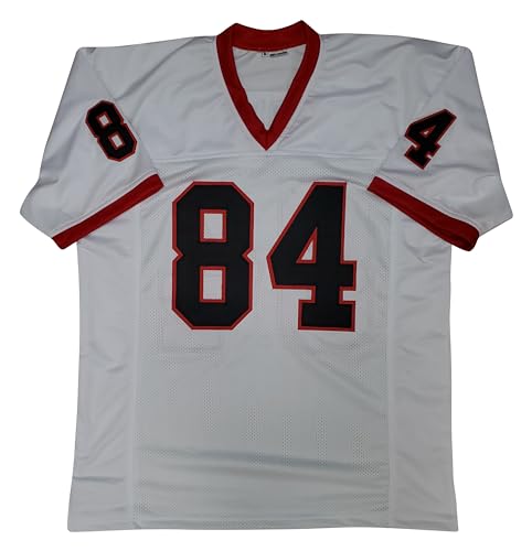 Ladd McConkey College Style Autographed Custom Georgia White Jersey wsignature only Beckett COA