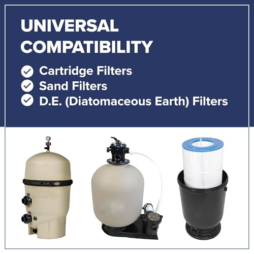 Hot Tub Filter Cleaner - 6 Month Supply - 4 to 8 Uses - 32 oz Spa Filter Cartridge Cleaner - Hot Tub & Pool Filter Cleaner Soaking Solution - No Residue or Foam - Restores Filter - Safe & Non-Toxic