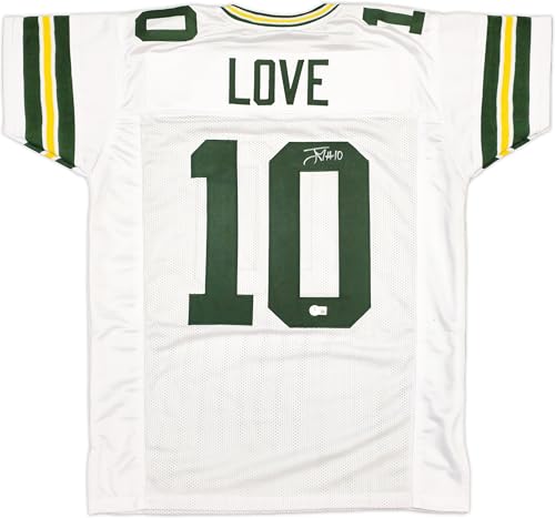 Packers Jordan Love Autographed White Jersey Beckett BAS Witness