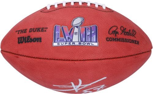 Travis Kelce Kansas City Chiefs Autographed Super Bowl LVIII Duke Football - Autographed Footballs