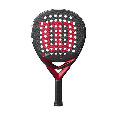 Wilson Bela V3 Padel Racket - Black/Red, Grip Size 2-4 1/4"