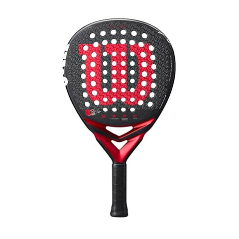 Wilson Bela V3 Padel Racket - Black/Red, Grip Size 2-4 1/4"