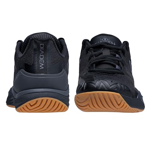 Diadem Court Burst | Men's Pickleball & Tennis Shoes for Stability, Speed, Performance & Comfort, Black and Gum, US Size M11.5 / W13