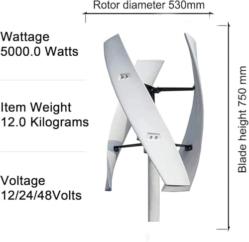 20000W Vertical Axis Wind Turbine Kit for Home, Grid-Tie Inverter with Controller, High-Efficiency Wind Generator for Renewable Energy Solutions