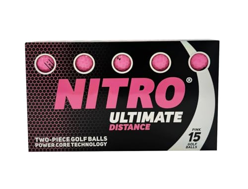 Nitro Ultimate Distance Golf Ball (15-Pack), Pink