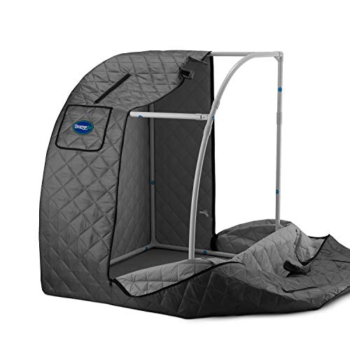 Durasage Lightweight Portable Personal Steam Sauna Spa - 800W Steam Generator, 60-Min Timer, Zippered Access, Single Front Pocket, Foldable Frame & Chair - Indoor Use, at-Home Relaxation Kit