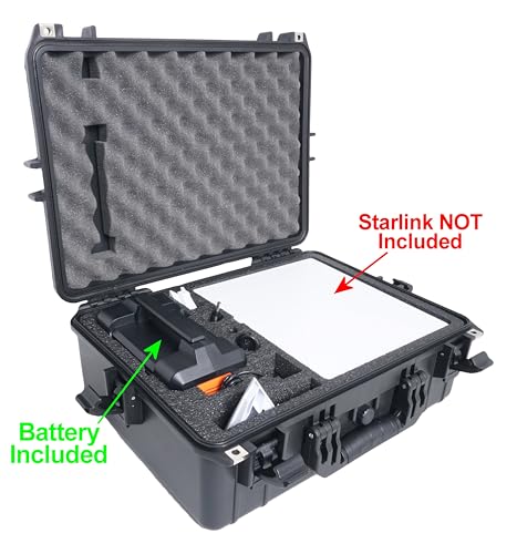 Battery Powered Starlink Mini Mobile Internet Kit Case, 4.5+ Hrs Runtime, Portable Wifi Connection For Camping, Festivals, Tradeshows, Emergencies. Includes Battery, Case & Foam. Starlink Not Included