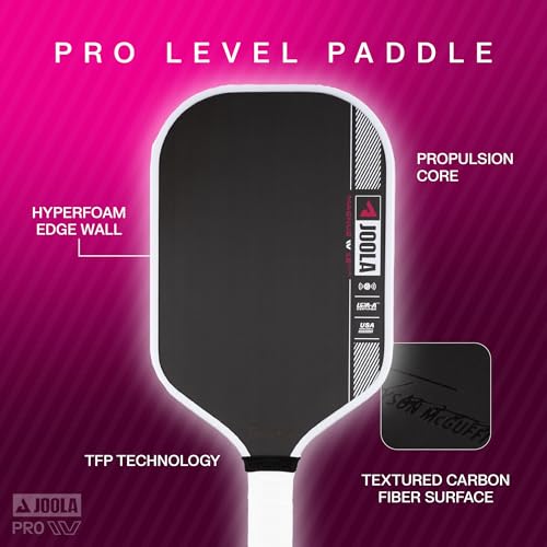 JOOLA Tyson McGuffin Magnus Pro IV 16mm Pickleball Paddle - Elongated Shape for Power & Reach - Propulsion Core Increases Spin & Control - UPA-A Certified - NFC Chip Enabled.