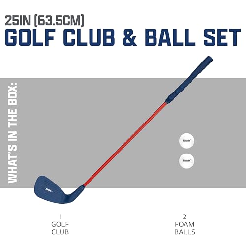 Franklin Sports Kids Toy Golf Club Set - 28" Youth Plastic Golf Club with Oversized Club Head + (2) Indoor Foam Golf Balls - Perfect for Backyard, Outdoor + Indoor Play + Practice - Kids Ages 3 and Up