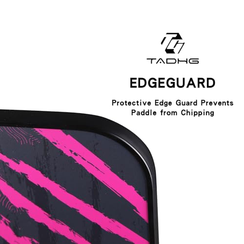 TADHG Pickleball Paddle T700 Raw Carbon Fiber 16mm Control Honeycomb Core Frosted Grit Surface Balanced Power & Spin Racket for Intermediate and Advanced Players (Dewclaw)