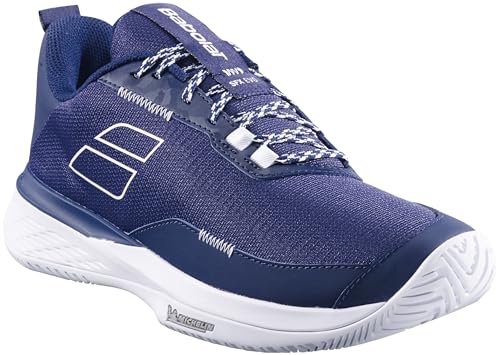 Babolat Men's SFX Evo All Court Tennis Shoes, Dark Blue/White (Men's US Size 10.5)