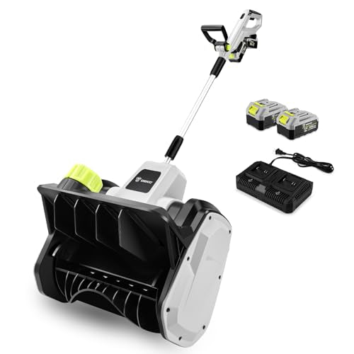 40V Cordless Electric Snow Shovel, 14 Inch Battery Powered Snow Blower with 4.0Ah Battery & 1000W Brushless Motor, 21FT Throw Distance for Driveway, Patio, Sidewalk Snow Removal