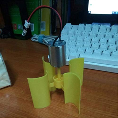 Mini Vertical Type Wind Turbine Generator Model for Teaching Physical Power Generation Principle and DIY Science Education Experiment 2PCS