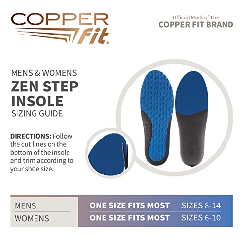Copper Fit Men's Zen Step Comfort Insole, Size 8-14