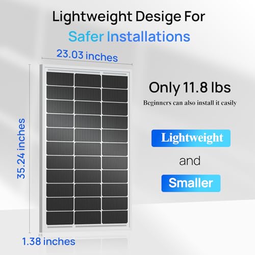 ECO-WORTHY 400W Solar Panels 4pcs 100 Watt 18V Monocrystalline Solar Panel Module for Off Grid PV Power for Home, Camping, Boat, Shed Farm, RV,12V Battery,2-Pack 2 * 100W